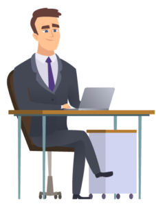 Frank am Schreibtisch